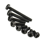 Suleve,M3NP1,50Pcs,Nylon,Screw,Black,Round,Phillips,Screw,Nylon,Standoff,Assortment