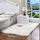 60X180cm,Artificial,White,Carpet,Floor,Fluffy,Living,Chair,Cushion