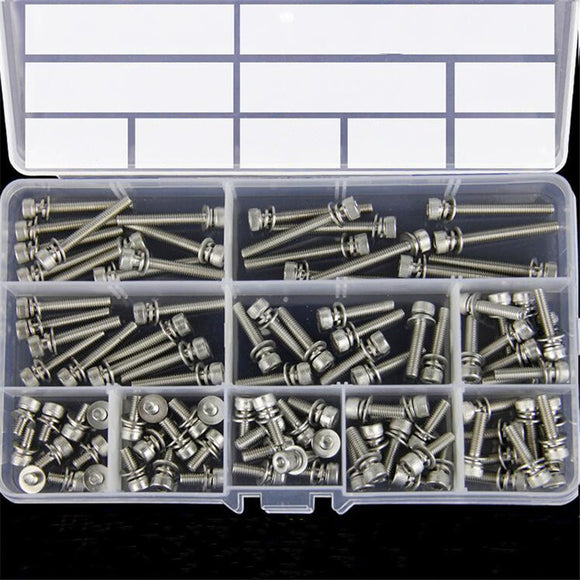 100Pcs,Socket,Knurled,Screw,Stainless,Steel,Assortment