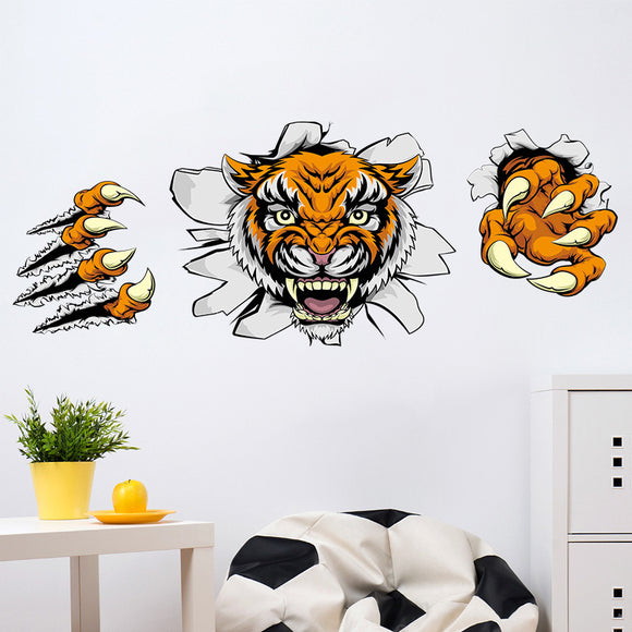 Creative,Company,Office,Decorations,Stickers,Domineering,Tiger,Broken