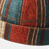 Retro,Brimless,Skull,Multicolor,Plaid,Customized