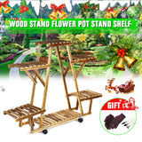 Wooden,Plant,Stand,Shelf,Flower,Holder,Storage,Plants,Displaying,Garden,Patio,Corner,Outdoor,Indoor