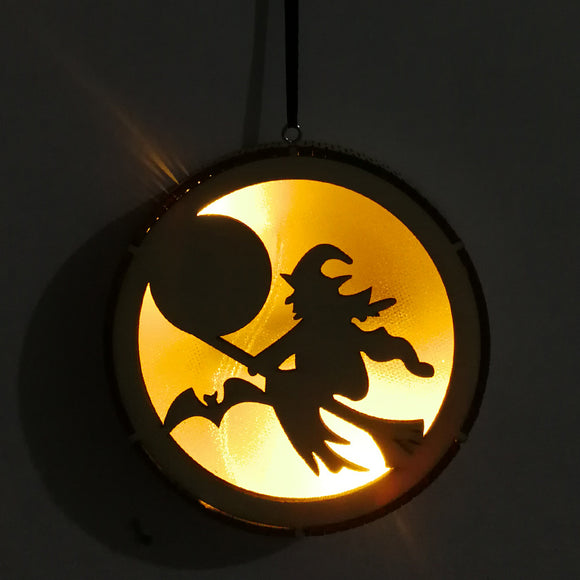 Loskii,JM01491,Halloween,Decorations,Light,Witches,Pattern,Festive,Party