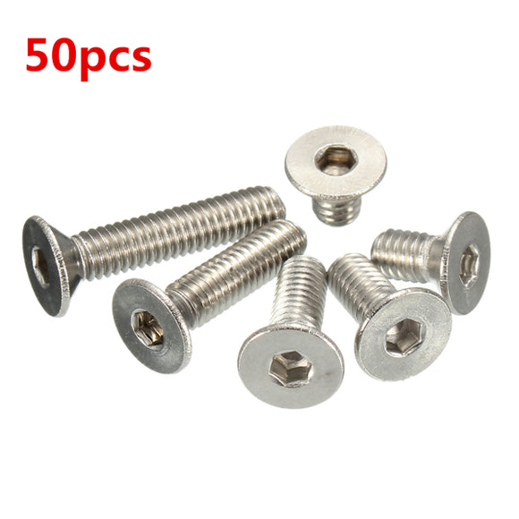 Suleve,M4SH2,50pcs,Metric,Stainless,Steel,Countersunk,Socket,Screw,Bolts