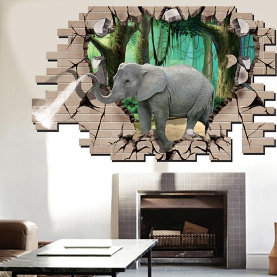 Elephant,Forest,Living,Bedroom,Animals,Floor,Background,Decor,Creative,Stickers