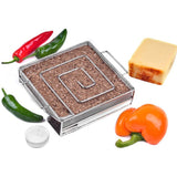 15x15x4cm,Stainless,Steel,Grill,Camping,Picnic,Square,Smoke,Generator,Cooking,Stove