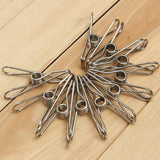 10Pcs,Stainless,Steel,Clothes,Hanging,Laundry,Windproof,Clips,Clamps,Clothespins