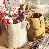 Foldable,Natural,Woven,Seagrass,Belly,Storage,Basket,Flower,Folding,Basket,Weaving,Dirty,Garment,Basket,Fruit,Basket