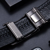 BULLCAPTAIN,Genuine,Leather,First,Layer,Leather,Business,Casual,Automatic,Buckle,Leather