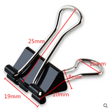 12PCS,Metal,Black,Binder,Spring,Clips,Paper,Filing,Clamps