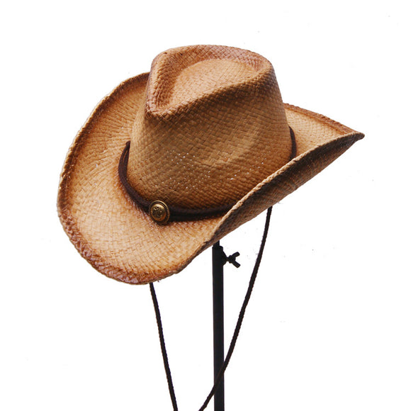 Unisex,Cowboy,Breathable,String,Straw,Elegant,Panama,Sunbonnet,Beach