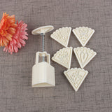 Mooncake,Pastry,Press,Flower,Pattern,Mould,Stamps,Round,Triangle
