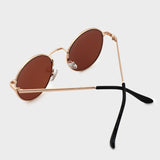 Women,Round,Shape,Metal,Frame,Personality,Casual,Fashion,Outdoor,Protection,Sunglasses