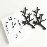 Simple,Wooden,Antler,Clock,Roman,Numerals,Office,Decor