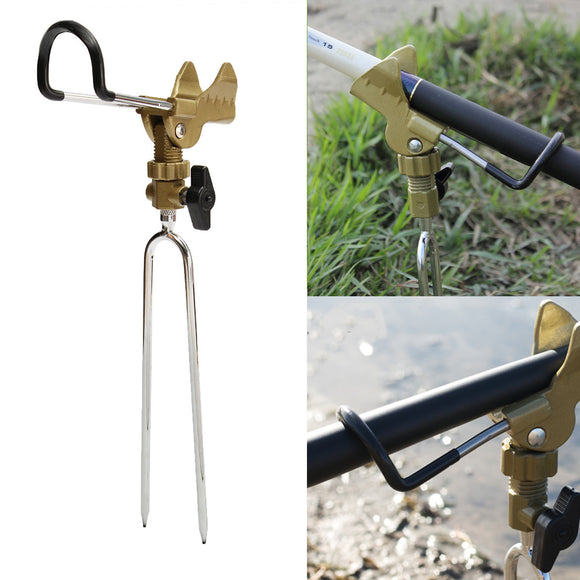 ZANLURE,Stainless,Steel,Fishing,Tackle,Metal,Holder,Adjustable,Handle,Support,Stand