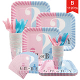 Gender,Reveal,Party,Supplies,Shower,Decorations,Disposable,Tablewear,Plates,Napkins