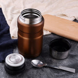 700ml,Thermal,Vacuum,Stainless,Steel,Container,Beaker,Folding,Spoon