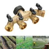 European,Standard,Brass,Faucet,Manifold,Water,Segregator,Garden,Connector,Splitter,Switcher,Control,Valve