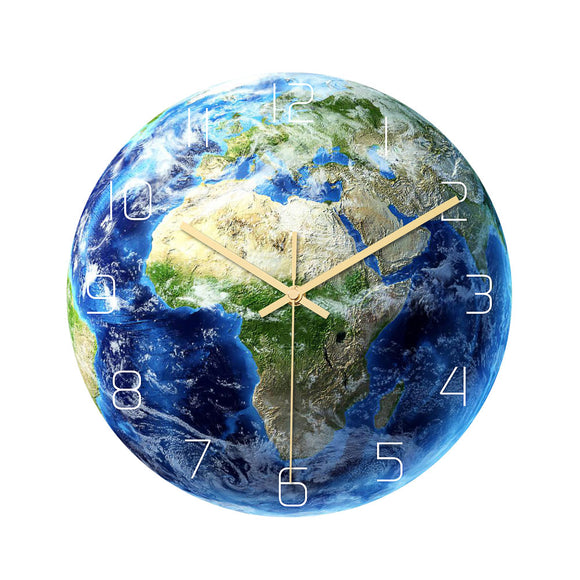 Loskii,CC092,Creative,Luminous,Earth,Africa,Clock,Clock,Quartz,Clock,Office,Decorations