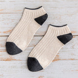 Cotton,Stripe,Patchwork,Invisible,Socks,Outdoor,Sport,Liner,Sneaker,Slippers,Socks