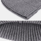 Unisex,Solid,Color,Knitted,Skull,Beanie,Brimless