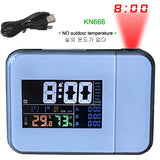 Lockii,Colorful,Digital,Projection,Alarm,Clock,Temperature,Thermometer,Humidity,Hygrometer,Projector,Calendar