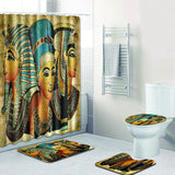 Bathroom,Ancient,Egyptian,Waterproof,Toilet,Cover,Flannel,Bathroom,Shower,Curtain