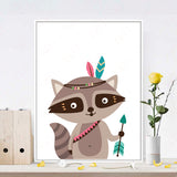 Styles,Cartoon,Animal,Painting,Frameless,Decoration,Paintings,Hanging,Decor