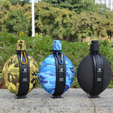 580ML,Silicone,Folding,Sport,Camouflage,Water,Bottle,Outdoor,Hiking,Cycling,Kettle,Compass