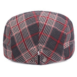 Plaid,Cotton,Beret,Casual,Buckle,Adjustable,Gentleman,Sport,Cabbie