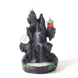 Backflow,Ceramic,Mountain,Waterfall,Smoke,Incense,Burner,Cones,Holder,Censer