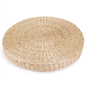 Round,Tatami,Cushion,Floor,Cushions,Natural,Straw,Meditation