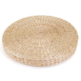 Round,Tatami,Cushion,Floor,Cushions,Natural,Straw,Meditation