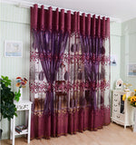 250*100cm,Living,Curtain,Floral,Tulle,Window,Curtain,Drape,Panel,Sheer,Scarf,Valances,Glass,Curtains