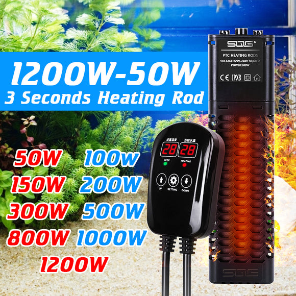 Display,Adjustable,Submersible,Water,Heater,Aquarium,Tropical,Heating,Controller