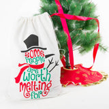 Christmas,Santa,Cloth,Stocking,Storage,Burlap,Bundle,Christmas,Decorations