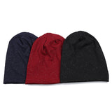 Women,Autumn,Beanies,Solid,Color,Flexible,Skullies,Bonnet