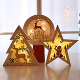 Light,Christmas,Decorations,Wooden,Ornaments