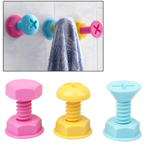 Candy,Color,Screw,Bathroom,Hooks,Racks,Clothes,Hanger,Plastic,Towel