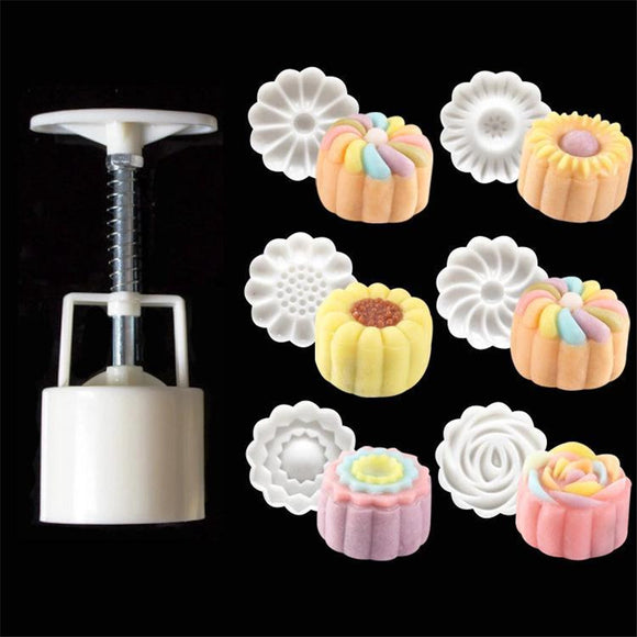 Round,Pastry,Cookies,Mooncake,Mould,Baking,Decor