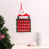 Christmas,Advent,Hanging,Calendar,Pockets,Santa,Reindeer,Snowman,Decorations