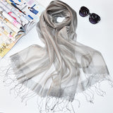 Women,Satin,Scarves,Solid,Color,Sunscreen,Beach,Towel,Shawl