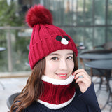 Women,Windproof,Thicken,Velvet,Scarf,Winter,Earmuffs,Beanie