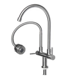 Stainless,Steel,Double,Faucet,Basin,Swivel,Water,Mixer