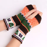 Women,Christmas,Winter,Knitting,Fingerless,Gloves,Christmas