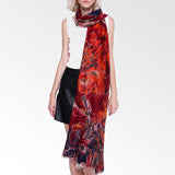 Women,Winter,Scarf,Blossom,Flower,Printed,Elegant,Shawl