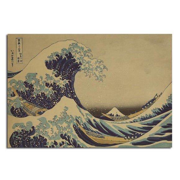 Kanagawa,Surfing,Poster,Sketch,Poster,Kraft,Paper,Poster