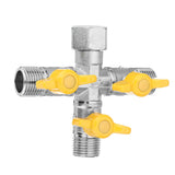 Garden,Manifold,Quick,Connector,Three,Outlet,Water,Splitter,Valve,Adapter,Washing,Machine,Faucet"