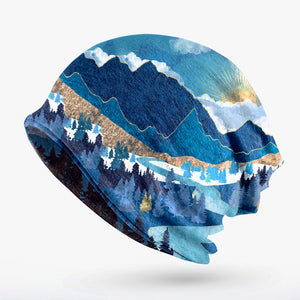 Women,Mountain,Treetop,Print,Pattern,Personality,Breathable,Turban,Beanie