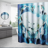 B68916,White,Dream,Catcher,Bathroom,Shower,Curtain,Toilet,Cover,Floor